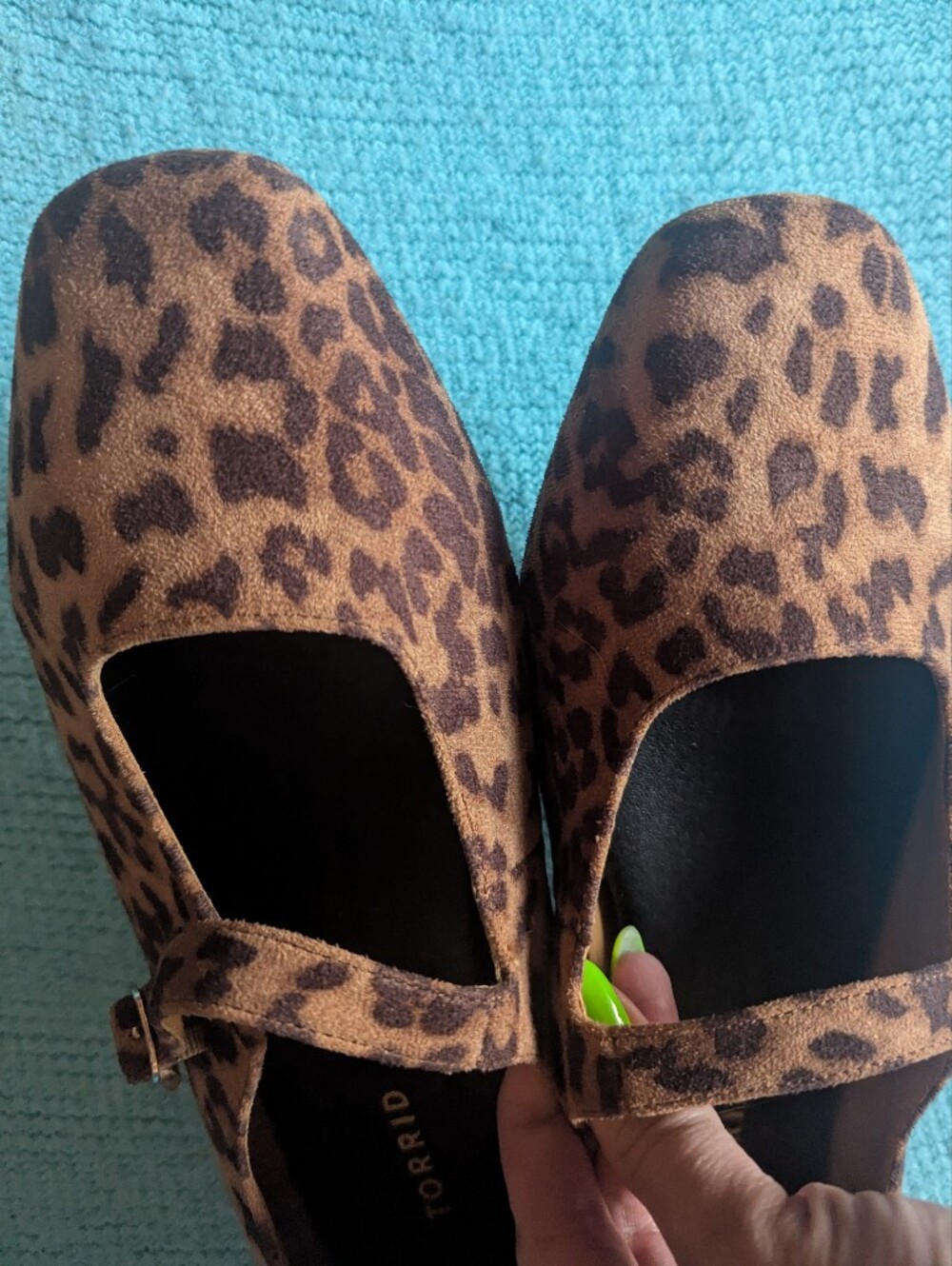 TORRID Wide Width Mary Jane Ballet Flats - Brown Animal Print 10WW - Picture 5 of 13